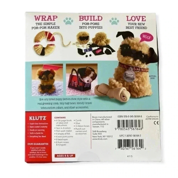 Klutz Pom-Pom Puppies Craft Kit, Ages 8 + - Picture 2 of 7
